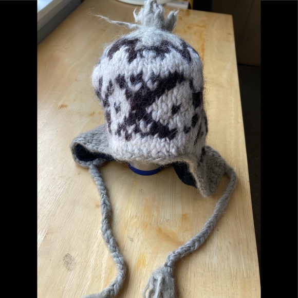 J. CREW Hand Knitted Fair Isle Wool Hat OS